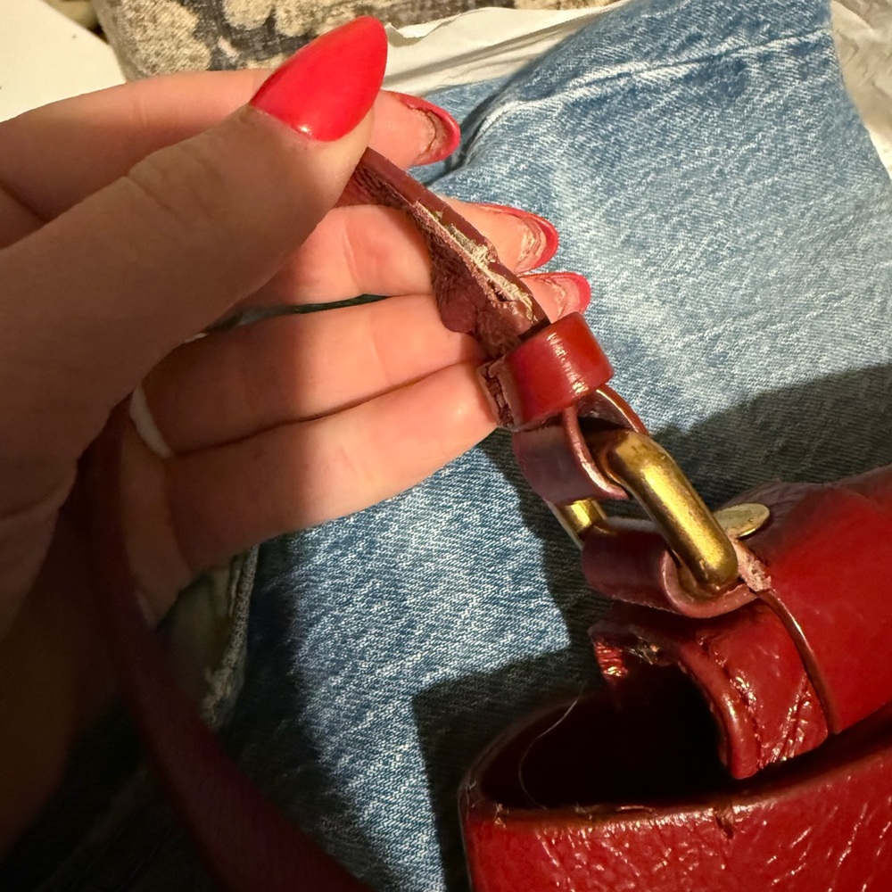 Marc By Marc Jacobs Burgundy Leather Crossbody with Gold Hardware - Picture 10 of 11